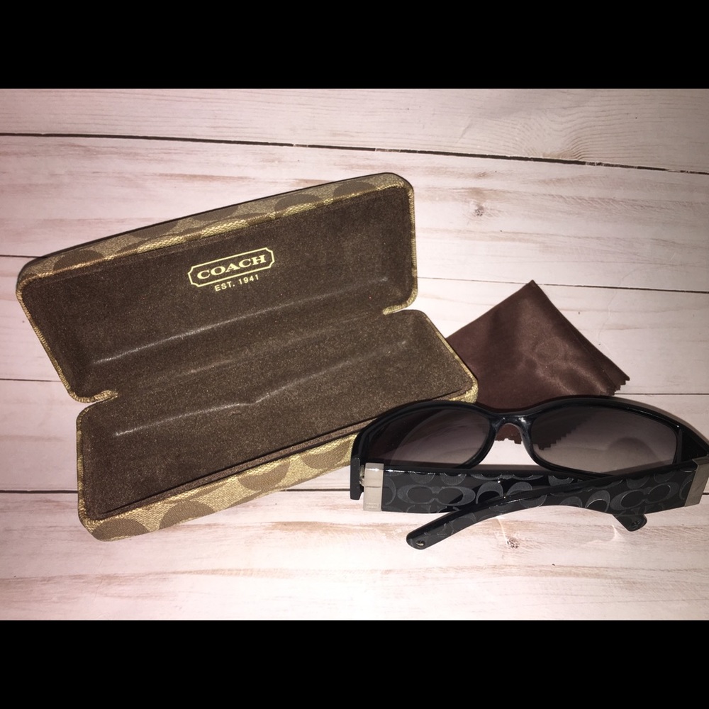Black Coach signature sunglasses